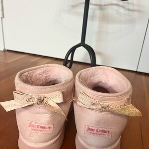 Juicy Couture Blush Pink Boots with Ribbon